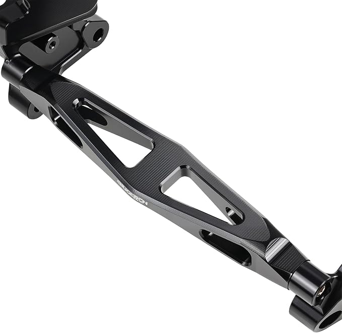 Foot Peg Bracket with Support Brace for Surron Ultra Bee,CNC 6061 Aluminum Foot Rest Pedal & Support Rod for Sur Ron Ultra Bee/Surron Ultrabee Black