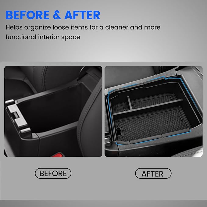 Center Console Organizer for 2026 Subaru Outback Console Armrest Tray (Double Layer) + Central Storage Mat for 2026 Outback (Premium,Limited,Touring,Wilderness,Limited XT,Touring XT)
