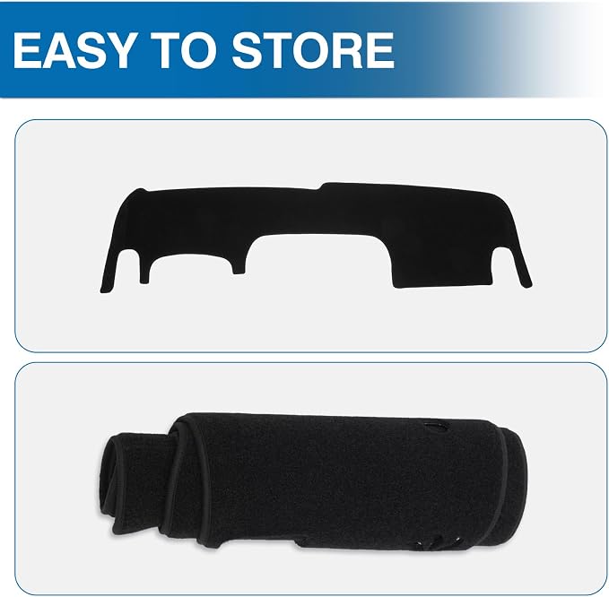 KUST Black Dash Cover Compatible with Ford Expedition 2025 2026 Dashboard Cover Accessories for Expedition Non-Slip Polyester Dashboard Mat Custom Fit Center Console Sunshield Protector No Glare