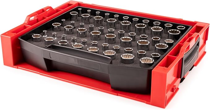 TEKTON 3/8 Inch Drive 12-Point Socket Set, 57-Piece | SHD91702