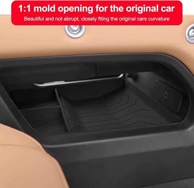 Lower Center Console Organizer Tray Compatible with New 2025-2026 L@nd Rover Defender 90/110/130, Silicone Console Storage Box Insert Secondary Tray for Defender 2025 Accessories