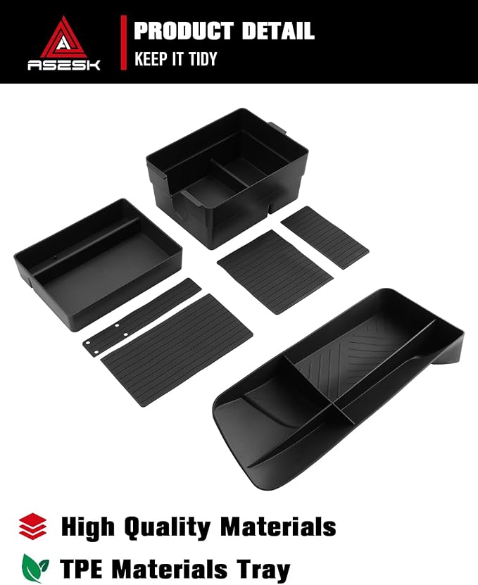 for 2024-2026 L EXUS TX350/TX350h/TX450h+/TX500h 3PCS Double Layer Center Console Armrest Organizer&Screen Organizer Tray