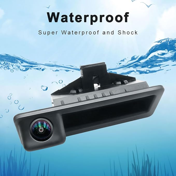 Vehicle Backup Camera CCD Compatible for BMW E82 E88 E84 E90 E91 E92 E93 3 5 Series X1 5 6 320i 335i Car Rear View AHD 1080P Camera Reverse Parking Fisheye Lens Waterproof Cam Car Trunk Handle Camera