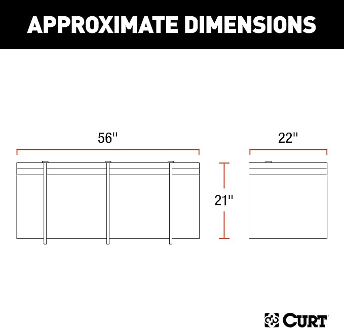 CURT 18211 Cargo Bag, Black Vinyl, 56-Inch x 22-Inch x 21-Inch