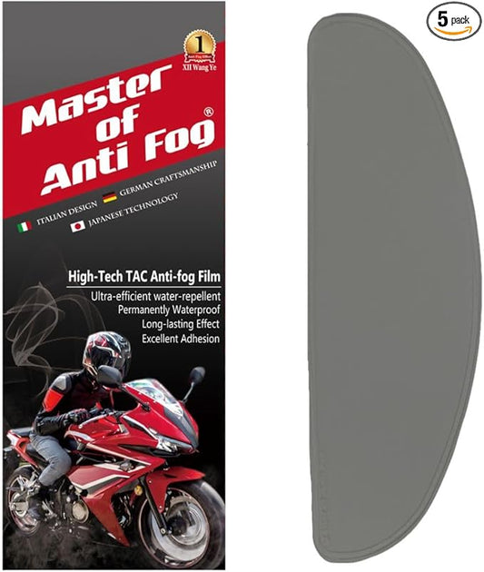XII WY Universal Motorcycle Full Face Helmet Shield Anti Fog Film,HD Grey Visor Lens Insert Fog Resistant Waterproof Sticker