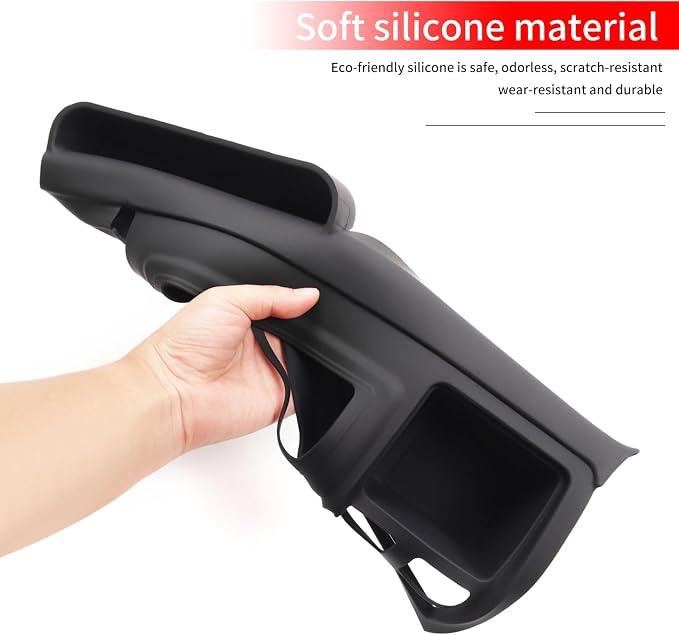 Central Control Silicone Storage Box Seat Gap Storage Box Silicone Pad Tray Organizer for 2010-2021 Lexus GX460 Modified Lexus GX460 Accessories (Black)