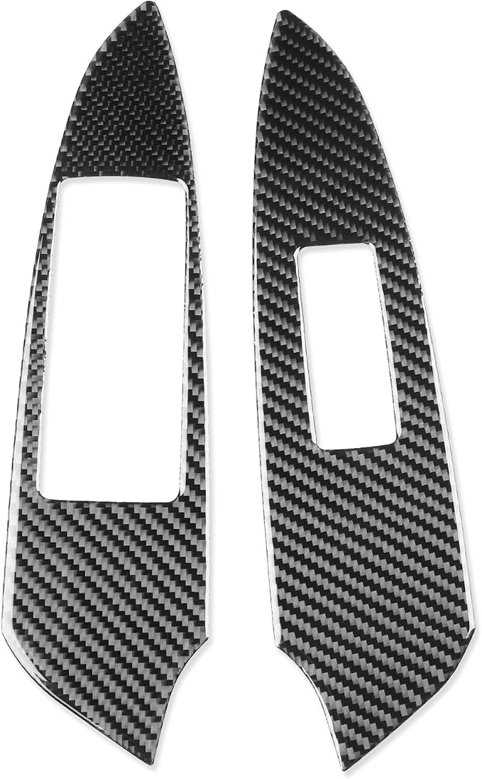 Soft Carbon Fiber Car Interior Window Lift 2/Piece Decorative Sticker for Lexus RC300 350 200T 15-24 Carbon Fiber Interior Accessories