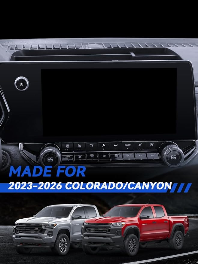for Colorado Dashboard Console Organizer 2023 2024 2025 2026 Chevy Colorado& GMC Canyon Accessories Behind Screen Organizer Storage Box Console Dash Tray with Phone Holder