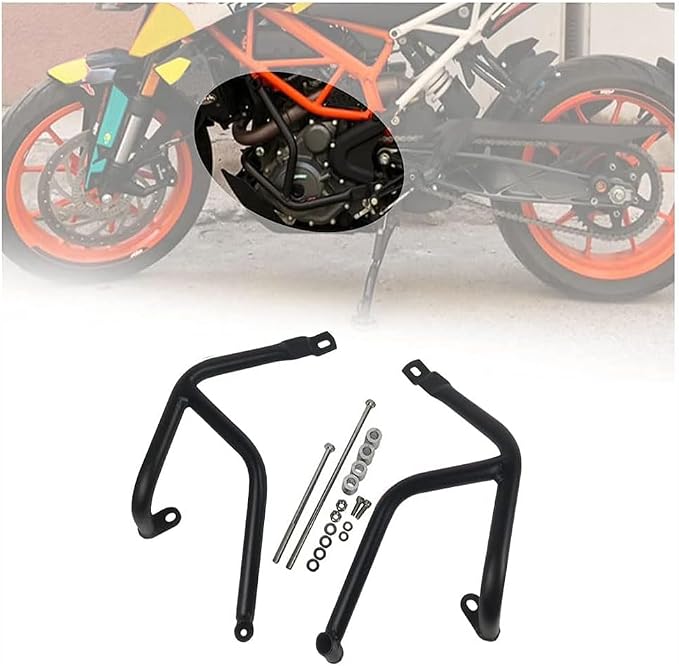 Motorcycle Accessories Engine Bumper Guard Crash Bar Frame Protector For KTM Duke 250 390 2023 2022 2021 2020 2019 2018 2017 (Black)