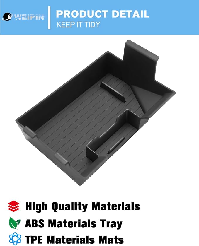 For Center Console Armrest Organizer Tray Compatible with 2003-2007 Classic Silverado/Sierra 1500/2500HD/3500HD & 2002-2006 Avalanche – Full Console w/Bucket Seats Only