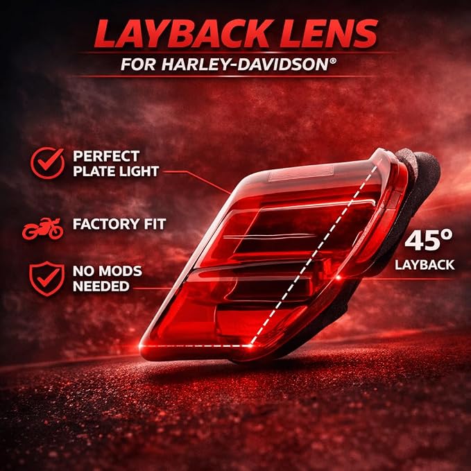 Eagle Lights Red Strobing LED Tail Light Upgrade for Harley Davidson Sportster/Softail/Touring/Dyna
