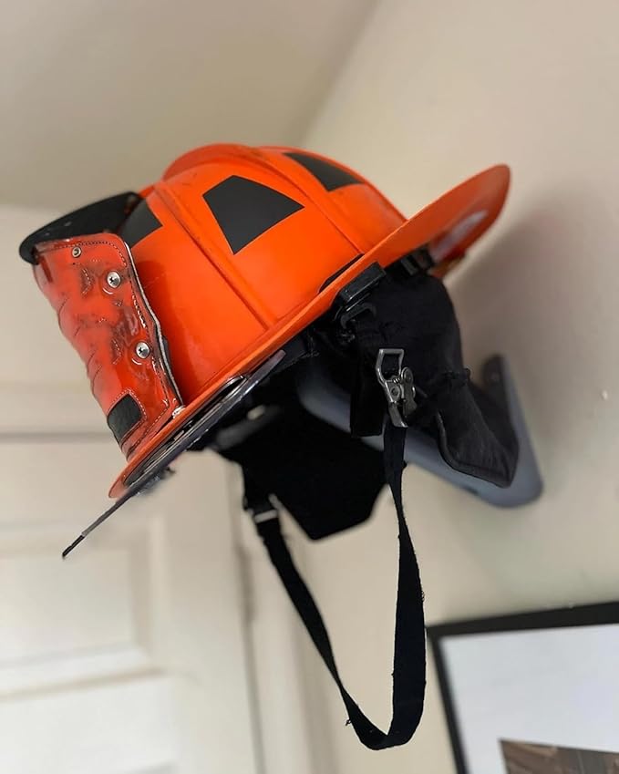 Fire for Helmet Wall Mount Display - Unique Floating Display for Helmets, Jackets, and Masks - Matte Black