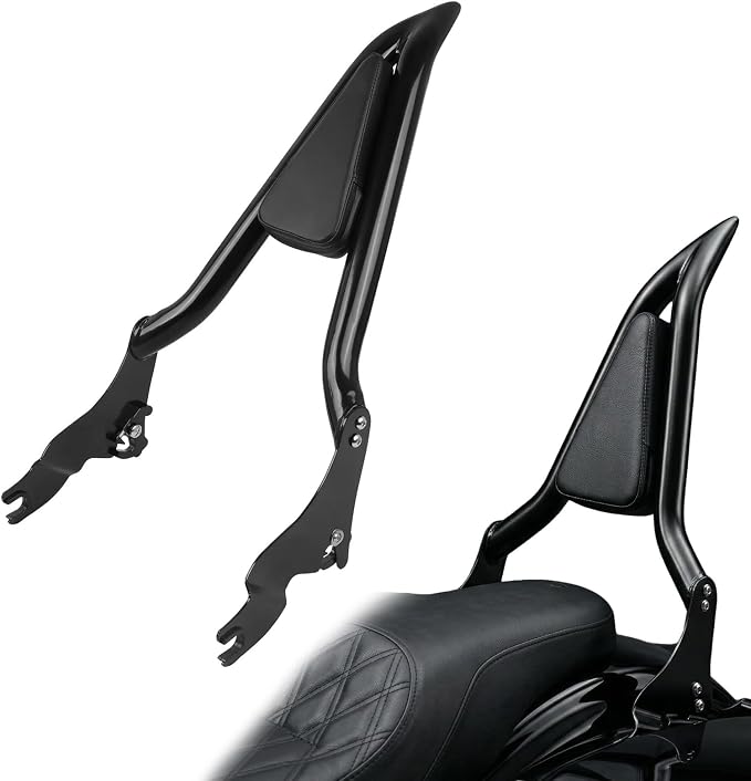 26" Detachable Sissy Bar Motorcycle Rear Passenger Backrest Replacement For Harley Touring Models 2009-2025 Road King Ultra CVO Limited Street Glide Road Glide Electra Glide