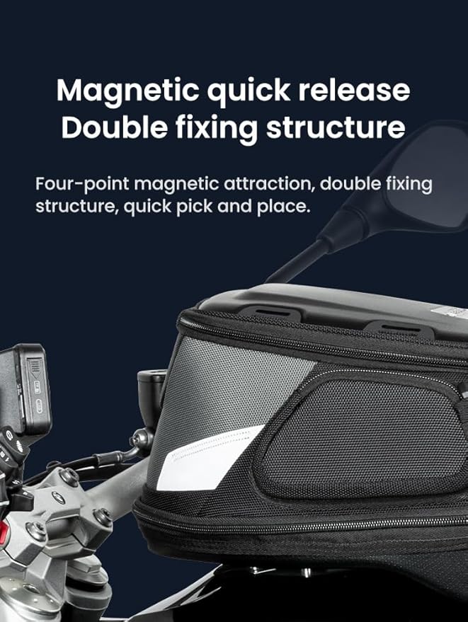 Loboo Tank Bag Ring Quick Disassembly And Non-Contact With The Paint Surface Of The Fuel Tank Will Not Damage The Paint Surface, Compatible With Kawasaki Versys 650 1000 Z1000 Z 900 RS