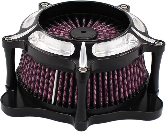 MOTOKU Air Cleaner Intake Turbine Filter For Street Glide, Road King, Electra Glide, Dyna FXDLS, Softail,Touring,Trike FLSTSE FXSBSE 2008-2018