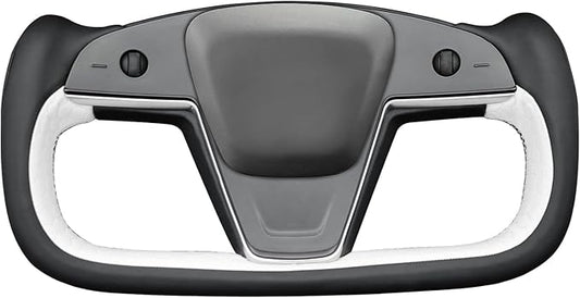 MEWANT Hand Stitched Tesla Model S Yoke Steering Wheel Cover Wrap for Tesla Model S 2021-2023 / Model X 2021-2023 Tesla Yoke Steering Wheel Accessories(3D Style)
