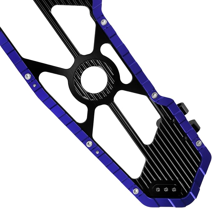Motorcycle Floorboards Driver Footboards Wide Foot Pegs Board Pedal Compatible with Touring Electra Road Street Glide Softail Road King Blue Edge