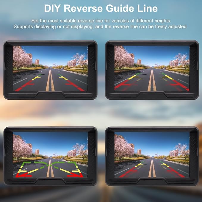 Wireless Backup Camera Digital Signal 5 Inch HD 1080P Rear View Monitor Kit IP69 Waterproof Night Vision Reverse Cameras for Truck Car RV Pickup Camper Van