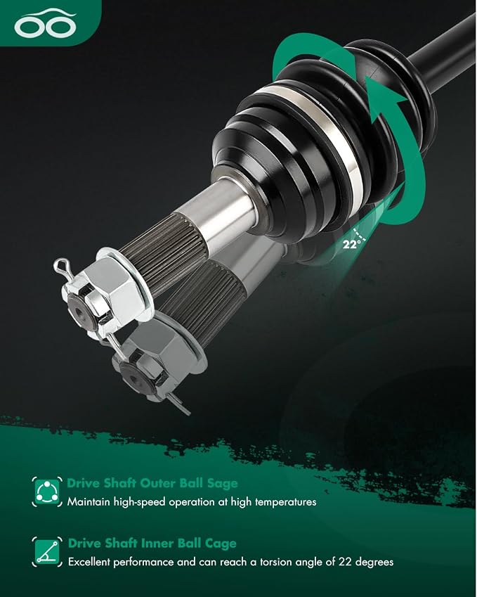 SCITOO Front Left Right CV Axle for Polaris Ranger 400 Ranger 500 Ranger 570 Ranger 800 Ranger Crew 570 Ranger EV