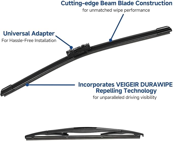 3 Pack Windshield Wiper Blades Compatible with Subaru Ascent 2019 2020 2021 2022 2023 Original Factory Quality Front Rear Wipers Blade Set for My Car - 26" 20" 14"