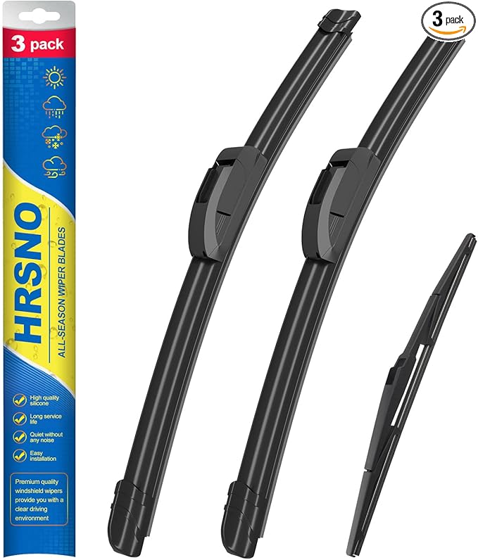 24"+18" Windshield Wipers With 14" Rear Wiper Blade Sets Automotive Replacement for Subaru Outback 2005-2009,Easy For Installation (Pack of 3)