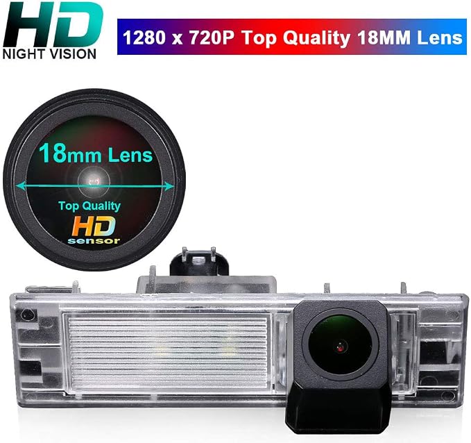 AHD IP68 1280Pixels 170° Rear View Reversing Camera Compatible with BMW E81 E87 F20 F21 /E63 E64/F12 F13/Z4 E85/E86/E89/Alfa Romeo/Fiat Croma/Grande Punto/Linea/Marea/Opel Astra/Corsa/Mini R55 R60 R61