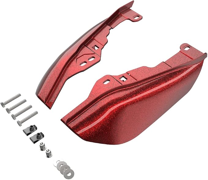 Advanblack 2024 RG Mid Frame Air Deflectors Compatible for Harley Touring Street Glide, Road King, Electra Glide, 2009-2025(Hard Candy Hot Rod Red Flake)