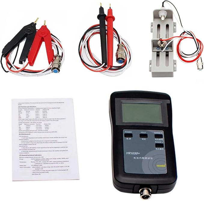 4 Line YR1035 Battery Internal Resistance Test Meter | 4-Wire High Precision Battery Tester, Simultaneously Measure Internal Resistance & Voltage for Lithium & Lead Acid