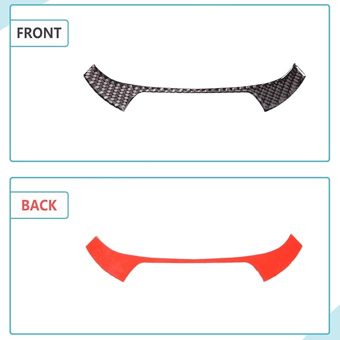 Aunginsy Central Control Steering Under Panel Trim Strip Compatible with Toyota Tundra 2007-2013 Real Carbon Fiber Center Console Steering Lower Panel Decorative Sticker Protection Cover Accessories