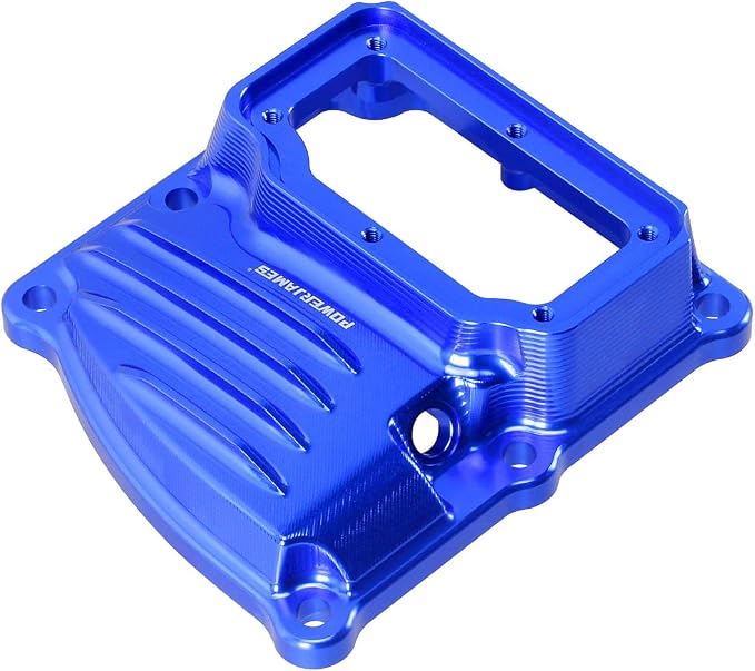 POWER JAMES Visible Aluminum Transmission Top Cover Compatible with Harley Davidson 2018-2025 Softail, 17-25 Touring Street Glide, Road Glide, Road King with M8 Models. (Blue)