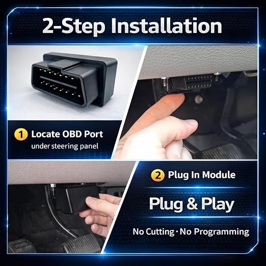 Auto Start Stop Eliminator for F'ord F150 2015-2020, OBD Plug-and-Play Module, Turns Auto Stop Start Off by Default, No Cutting or Programming