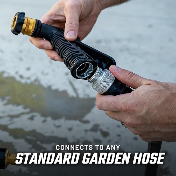 Slick Products Garden Hose Foam Gun – Soap Foam Blaster with Adjustable Dial & Quick Release | 32oz Tank for Cars, Trucks, Motorcycles, ATVs, UTVs, RVs, Boats & More