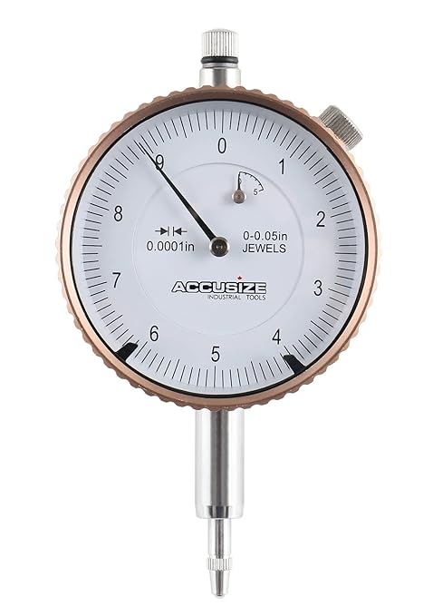 Accusize Industrial Tools Agd2 Style 0-0.05'' by 0.0001'' Dial Indicator with Lug Back, P900-S097 | 0-0.05" by 0.0001", AGD2 Style, Lug Back