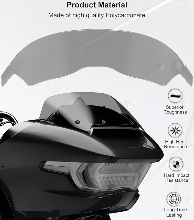 Headlight Lens Headlamp Protection Headlight Cover Compatible with Harley CVO Road Glide FLTRXSE 2023-2025 & Road Glide/ST 2024-2025 (Smoke)