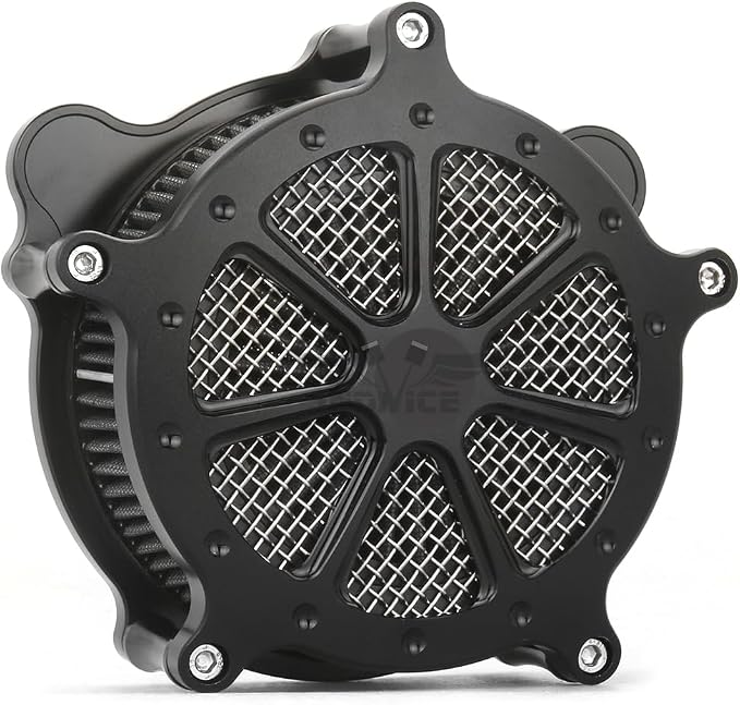 For harley air cleaner filter Sportster Softail Touring street road king glide Dyna for harley davidson air intake filters (Black Speed 7 style -gray filter, C-For Touring 08-16, Softail 16-17)