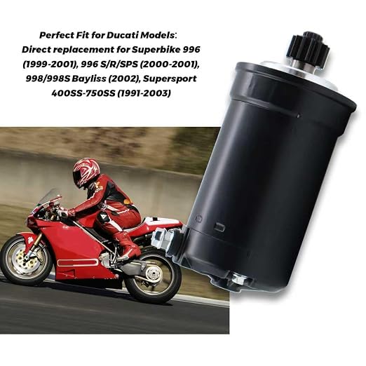 LOONGPART Starter Motor Compatible with Ducati Superbike 748 916 996 998 Supersport 400SS 600SS 750SS 27040011A 128000-6050 128000-6051 Compatible with M-900 MH900E