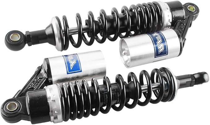 11 Inch 280mm Pair Motorcycle Shock Absorber Rear Suspension Universal Compatible for Honda Suzuki Yamaha Kawasaki ATV Go Kart Quad Dirt Sport Bikes (Black Silver)