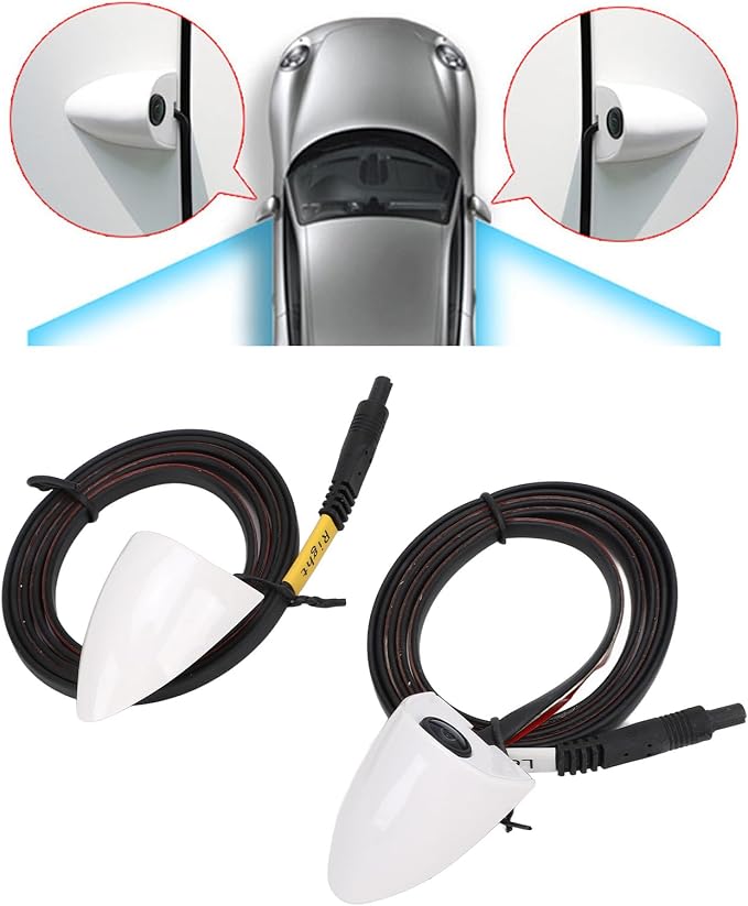 1 Pair Side Rear View Camera,80° AHD 1080P Blind Spot Camera for Monitor Units 25HZ/PAL Video Signal