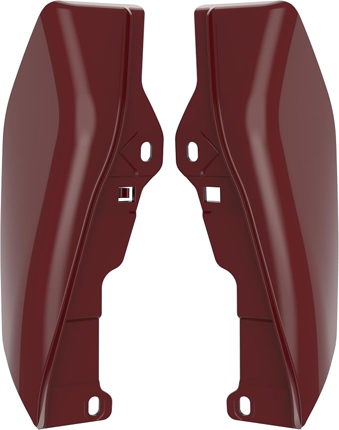 Color - Matched Mid Frame Air Deflectors Heat Shield, Perfectly Fit for Harley Touring Models 2009-2026 Billiard Red