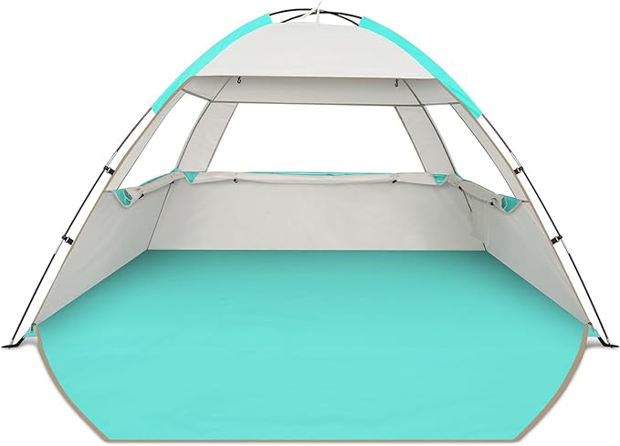 Venustas Beach Tent Sun Shelter for 3/4/6/8 Person, UPF 50+ UV Protection Beach Canopy, Lightweight and Easy Setup Cabana, Portable Shade Tent