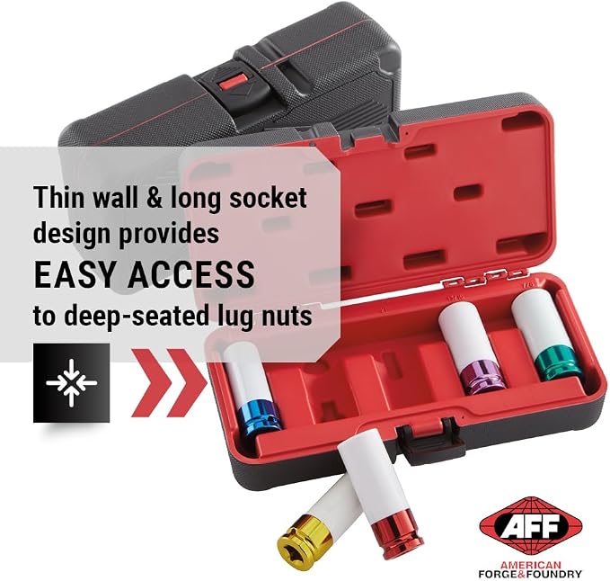 AFF Mag Wheel Impact Socket Set, 1/2" 5 Piece Set, 58006
