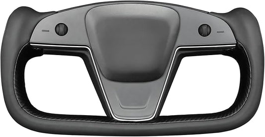 MEWANT Hand Stitched Tesla Model S Yoke Steering Wheel Cover Wrap for Tesla Model S 2021-2023 / Model X 2021-2023 Tesla Yoke Steering Wheel Accessories(3D Style)