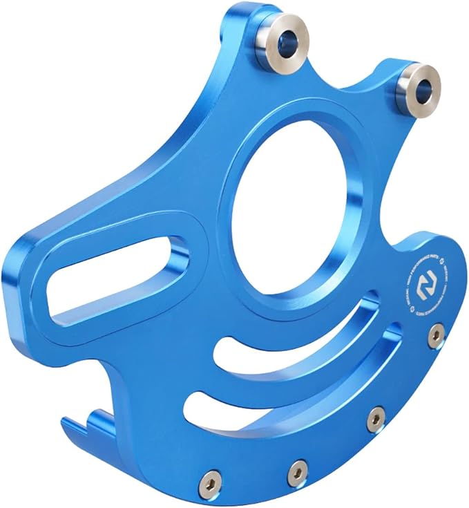 NICECNC Rear Caliper Bracket Disc Brake Guard 11mm Aluminum Compatible with Yamaha YFZ450R 2009 2010 2011 2012-2022, Blue