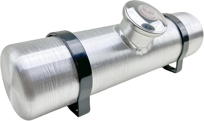 JSD 0.72 Gallon 4" x 15" Universal Aluminum Spun Round Gas Tank Center Fill 1/8" NPT Outlet For mini bike,motor bike, go kart