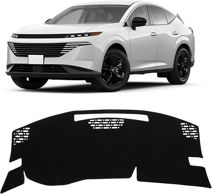 KUST Black Dash Cover for Nissan Murano 2025-2026 Left Hand Drving Dash Carpet Polyester Dashboard Cover Non-Slip Dash Protector Interior Accessories for Murano Custom Fit Dash Mat No Glare