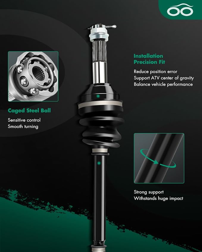 SCITOO Rear Left Right CV Axle Shaft Assembly Fit 2006-2013 for Kawasaki Brute Force 650 2005-2019 for Kawasaki Brute Force 750 59266-0002 59266-0023