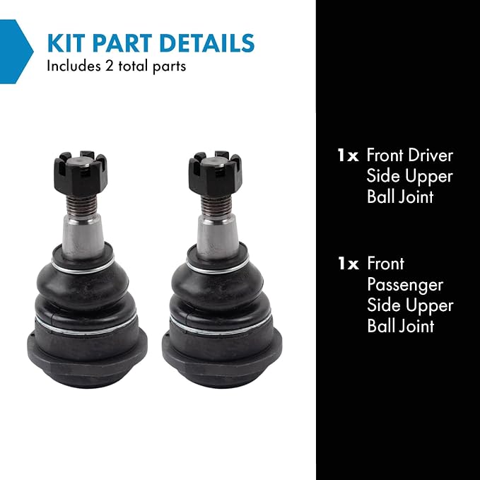 TRQ Front Upper Driver and Passenger Side Ball Joint Set Compatible with 2011-2015 Dodge Durango 2011-2015 Jeep Grand Cherokee