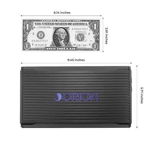 Orion Cobalt Elite CEA1200.1D Class-D Monoblock Compact Car Subwoofer Amplifier, 1200W RMS, 1/2/4 Ohm Stable, Adjustable Low Pass & Subsonic Filter, Bass Boost, MOSFET Power Supply, Bass Knob Included