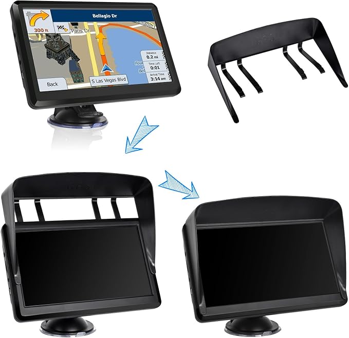 7-inch Car Navigation GPS ，GPS Navigation for Truck & RV & Car, Driver Alerts, Turn-by-Turn Directions, 2026 Map and Free Update Map