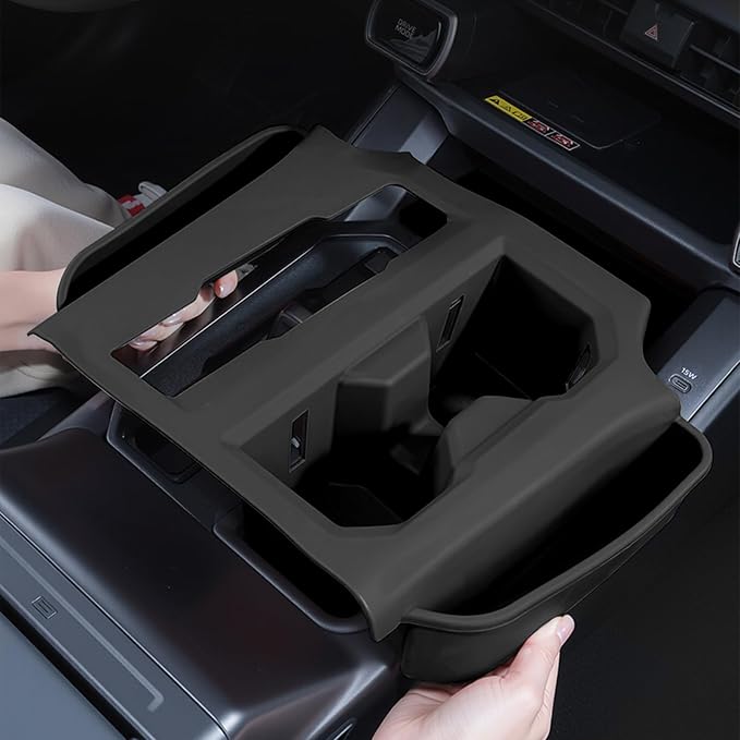 Suitable for 2026 Toyota RAV4 Central Control Protective Pad,Passenger Storage Organizer Mat,Interior Accessories Center Console Glove Box Organizer Tray (Black)